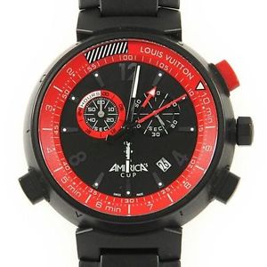 LOUIS VUITTON LV Q101A Tambour Chronograph America's CUP Limited Watch Used