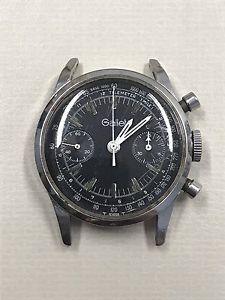 Vintage mens Gallet 2 register military mechanical chronograph watch works!