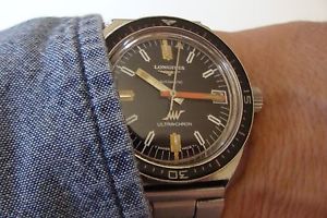 VINTAGE: OROLOGIO LONGINES DIVER SUB ULTRA-CHRON CALIBRO 431 BRACCIALE LONGINES