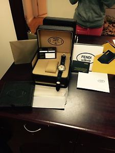 women FENDI SELLERIA stainless steel diamond stitch watch! Authentic!