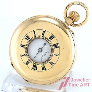 "3-Deckel Taschenuhr - 9K/375 Gelbgold - Handaufzug - Sprungdeckel - 95,7 g