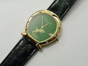 VINTAGE VERY RARE 1984 LA OLYMPICS 18ct GOLD LIBYAN TEAM HORSE SHOE WATCH VGC