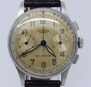 VINTAGE Universal Geneve Uni-Compax 34.5mm Steel Mens Chronograph Watch cal.285