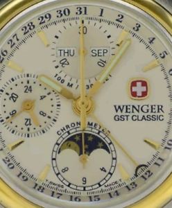WENGER GST Classic, Moonphase Triple Calendar Chronograph, Valjoux 7751 18k/SS