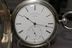 1872 E. PAULUS(2-STAR) PHIL.W.Co. POCKET WATCH, 16J, 18s, ORIGiNIAL.COIN HC, Run