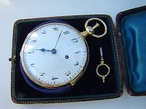 ANTIQUE VERGE FUSEE ¼ REPEATER  POCKET WATCH 1850
