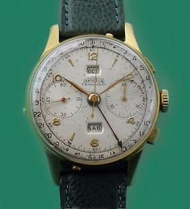 Vintage 40's ANGELUS Chronograph Triple Date Fame CHRONODATO Very Large Watch