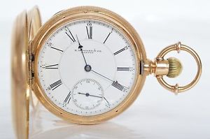 18K E.HOWARD AUTHENTIC RAILROAD WORKER'S POCKET WATCH WITH PROMINENCE SERIES N