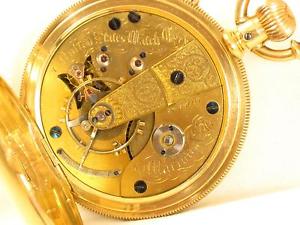 AMAZING RARE 18K SOLID GOLD 19 JEWEL UNITED STATES WATCH CO & GRADE POCKET WATCH
