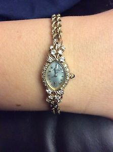 Vintage 14K yellow gold and diamond ladies Paul Du Pree watch