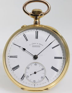 A. LANGE & SÖHNE 18ct Gelbgold Taschenuhr von 1882