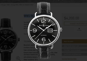 BELL & ROSS WW1-96 Grande Date Vintage | AUTHENTIC MINT AUTOMATIC MENS WATCH