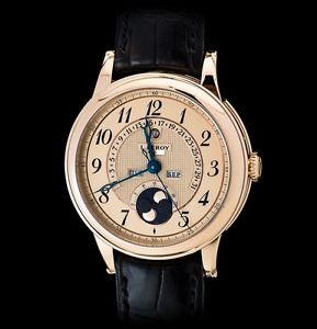 L Leroy 18k RG Retrograde Perpet