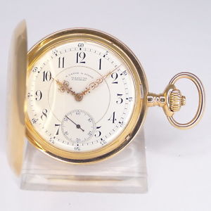 A. LANGE & SÖHNE 18ct Rosegold Savonette Taschenuhr von ca. 1905