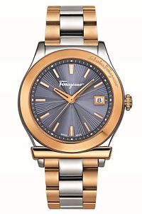Ferragamo Men's FF3240015 Ferragamo 1898 Blue Dial Two-Tone Steel Date Watch