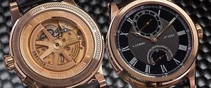 Leroy 18K RG Marine Deck Auto Chronometer Besancon Gent's Watch LL201-2. New