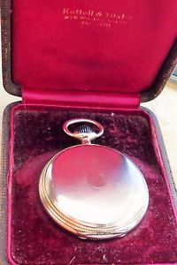14k Gold Dürrstein Union Lange Glashutte High Grade Hunter Case Pocket Watch