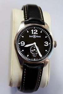 Bell & Ross Vintage BR123 Officer Stainless Steel Black Dial Automatic  Watch
