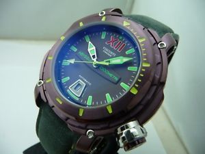 VISCONTI ABYSSUS FULL DIVE 1000 METERS PURPLE STEEL CASE DIVER WATCH! NEW