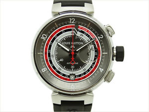Pre-owned LOUIS VUITTON Tambour Chronograph Voyage2 Q102C World Limited 1500