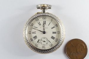 ANTIQUE FRENCH GOLD & PLATINUM E THOMAS PARIS POCKET WATCH w/ ANCIENT GREEK COIN