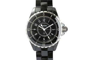 Free Shipping Pre-owned CHANEL J12 H0682 33mm Black Ceramic With Genuine BOX