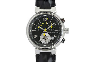Free Shipping Pre-owned LOUIS VUITTON Tambour Lovely Cup MM Chronograph Q132G