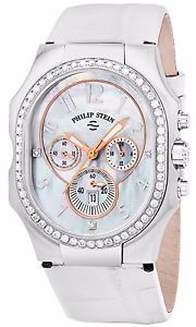 Philip Stein Women's Signature MOP Diamond Dial Chronograph Watch 23DDFMOPAW