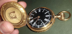 BIIIG 116 gs. !! 75 gs 18K GOLD Full Hunter HUMBERT RAMUZ Ca 1880 !!