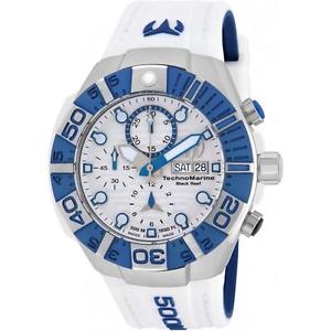 TECHNOMARINE MEN'S REEF 45MM WHITE SILICONE BAND AUTOMATIC WATCH TM-515024