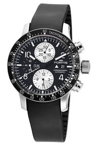 Fortis Men's 665.12.71 K B-42 Stratoliner Chronograph Automatic Rubber Watch