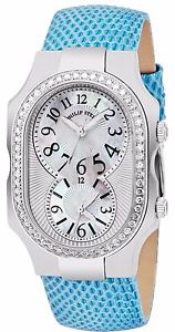 Philip Stein Women's Signature MOP Dial Leather Strap Quartz Watch 2DNFMOPZBL