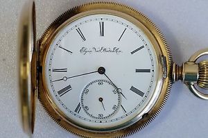 P.D. Armour Eligin Convertible 14k Gold Grade 86 Model 2 Size 16s Pocket Watch