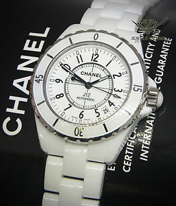 Chanel J12 White 38mm Ceramic Automatic Watch Box/Papers H0970