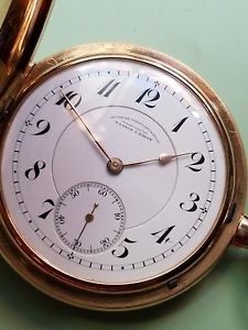 14kt solid Rose Gold  Hunting Case Lange and Sohne Pocket watch