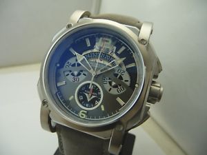 VISCONTI AUTOMATIC STEEL CHRONO WATCH SILVER SHADOW - MADE IN ITALY  NEW LIMITED