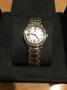 David Yurman Classic 30mm Quartz Diamonds Steel & 18K Rose Gold T7121QSSRB