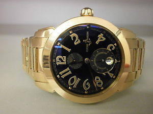 Ulysse Nardin Ulysse I 276-88-8/52 18K Rose Gold 40MM Auto Watch. Gorgeous.