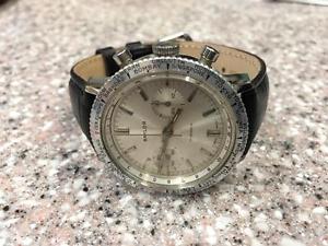 VINTAGE STAINLESS STEEL BAYLOR  CHRONOGRAPH WATCH .