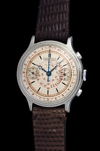 VINTAGE EBERHARD & CO. PRE EXTRAFORT SECTOR DIAL CHRONO CASED IN STAINLESS STEEL