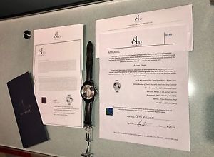 JACOB & CO and Company 47mm FIVE TIME ZONE WRIST WATCH JC-56 Black White Leather