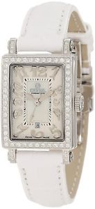 Gevril Women's 8249NL Super Mini Diamond MOP Dial Leather Date Wristwatch