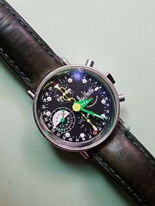Very Cool Alain Silberstein Moon phase full calendar Chronograph  dress watch