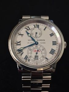Ulysse Nardin Marine Chronometer 1846 38mm Steel Mens Watch 263-22 Box/Papers