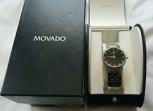 Moavdo Faceto Black Dail Stainless Steel Mens  0605585 Retail price $2595.00