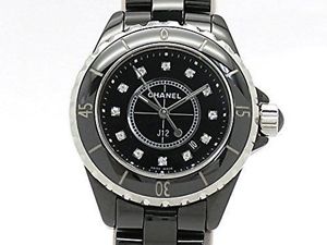 CHANEL Watch J12 33 mm 12P Diamond H1625 Ceramic [Used] F/S from Japan