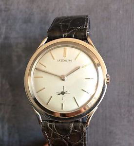 Vintage watch LECOULTRE solid white gold 14k manual montre ancien Jaeger gents