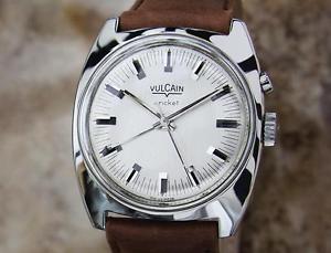 Vulcain Cricket Alarm Swiss Made 1960s Stainless Steel 34mm Men's Watch LV98