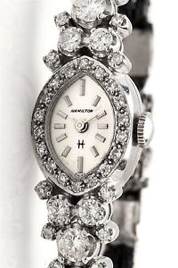 Vintage Hamilton 14k White Gold 