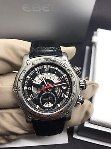 Pre-Owned Ebel 1911 BTR Chronograph 9139L72 Automatic SS Watch MINT